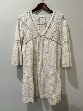 ba&sh White Crochet Mini Dress Size 1